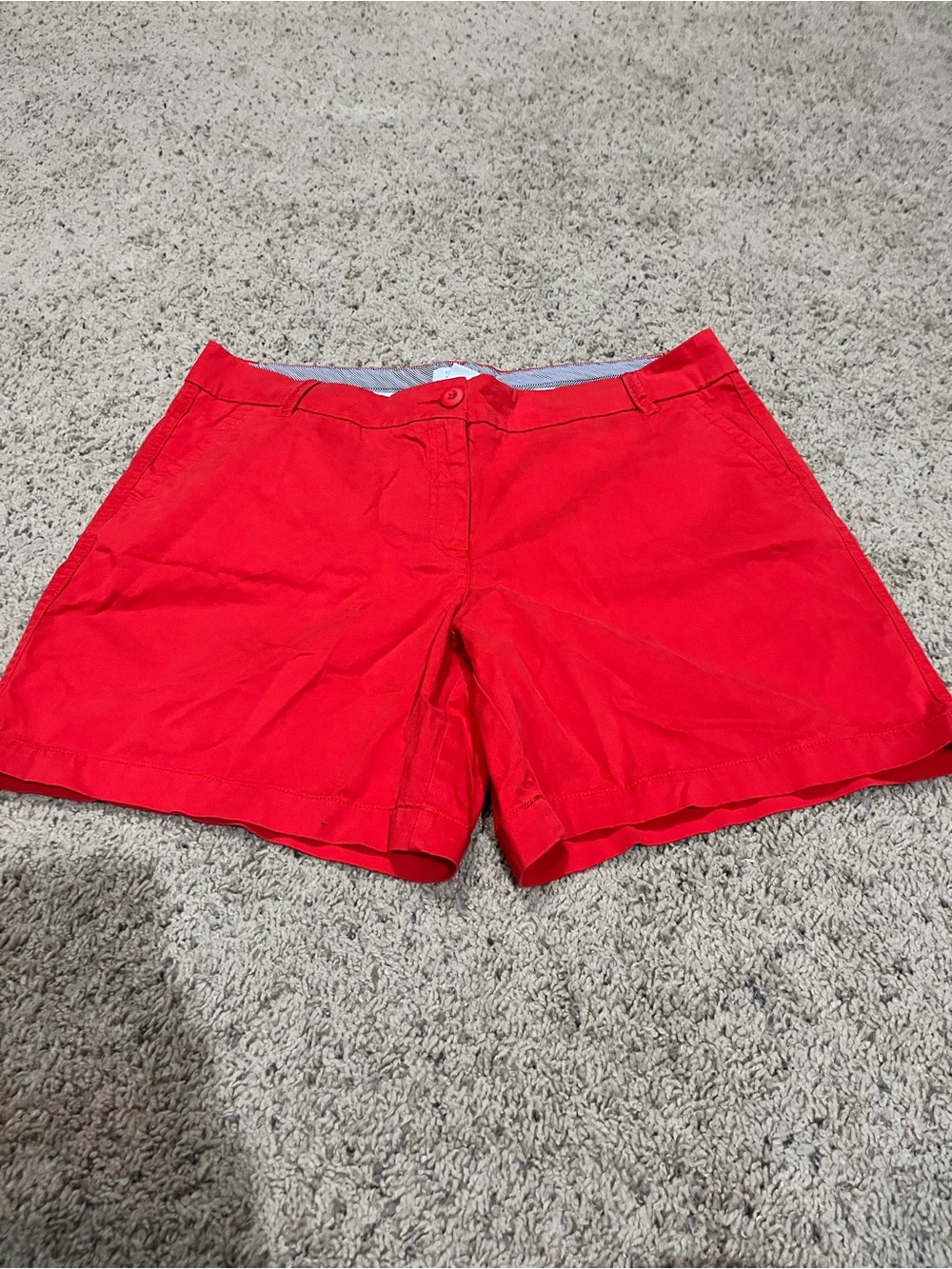 women's Red Casual Cotton Shorts